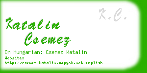 katalin csemez business card